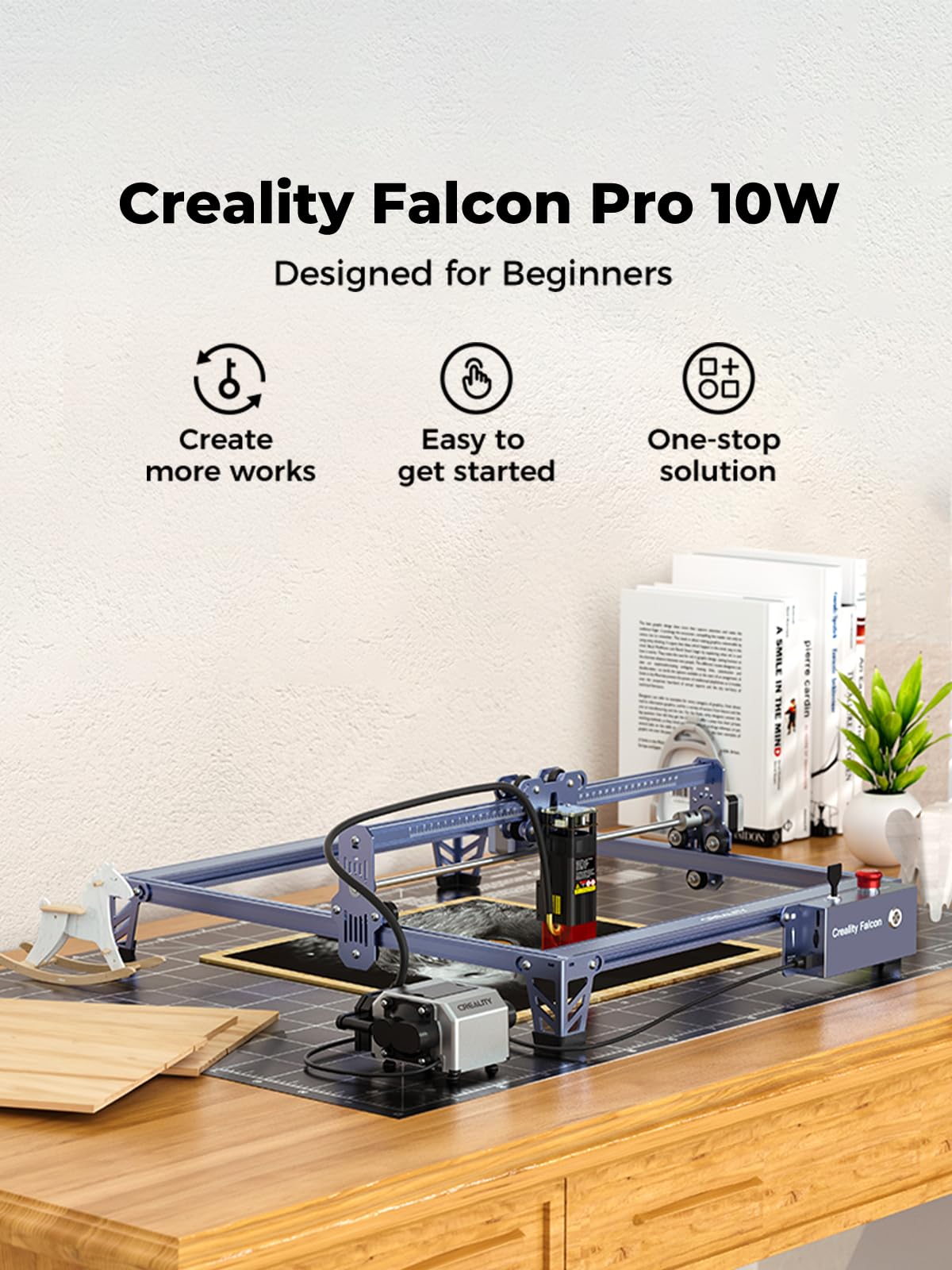 Creality Falcon Pro 10W 3-in-1 Laser Engraving Machine for Multi-Material Crafting