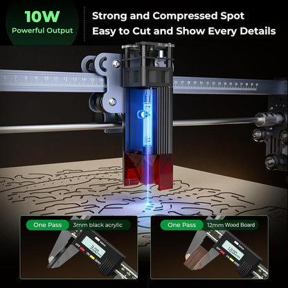 CREALITY FALCON 10W Laser Engraver with Air Assist & Rotary Roller