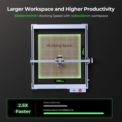 CREALITY FALCON 10W Laser Engraver with Air Assist & Rotary Roller