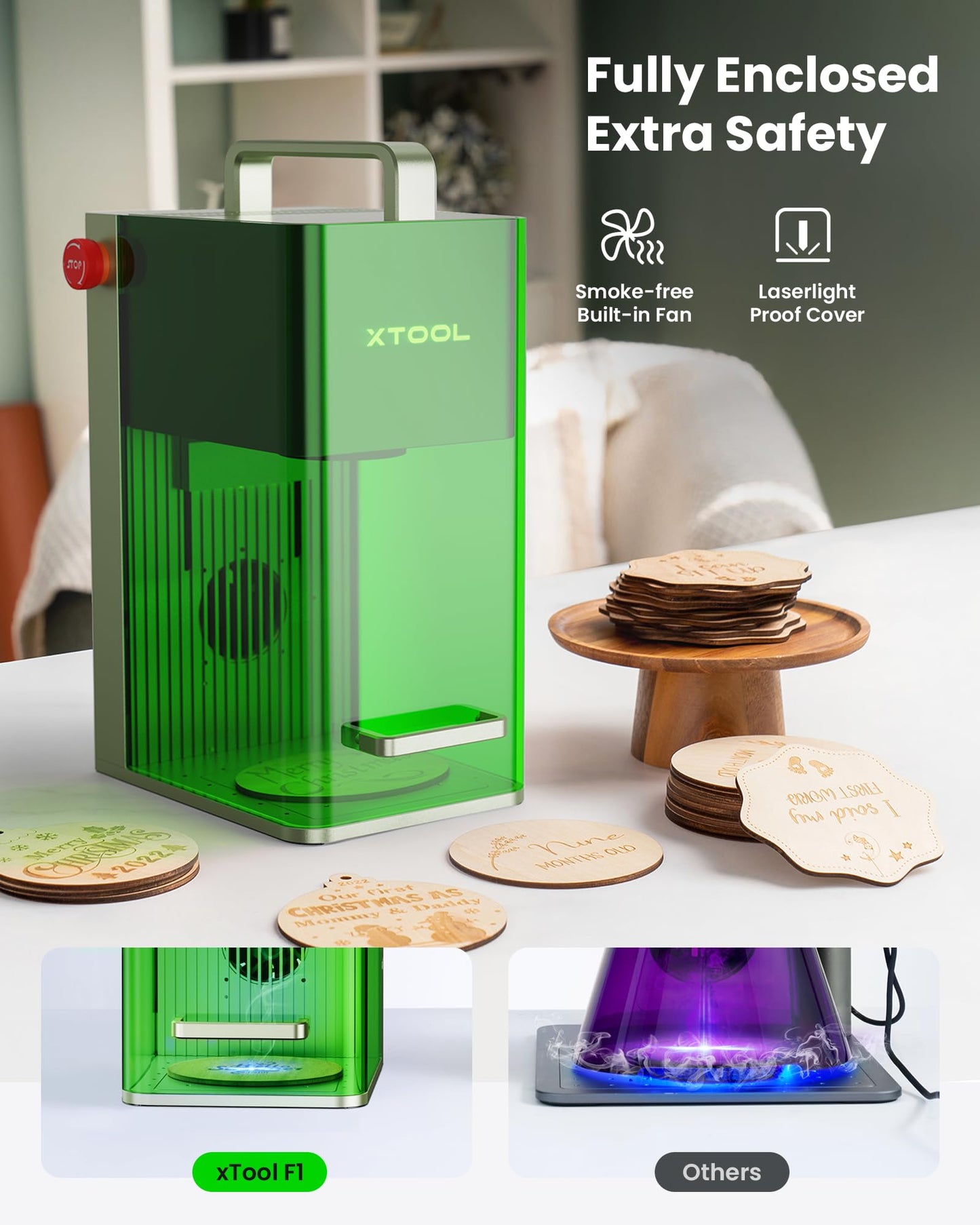 xTool F1 Dual-Laser Portable Engraver for Jewelry, Metal & Wood