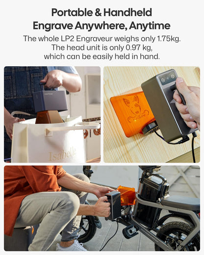 LaserPecker LP2 Portable Handheld Laser Engraver with Rotary Roller Kit