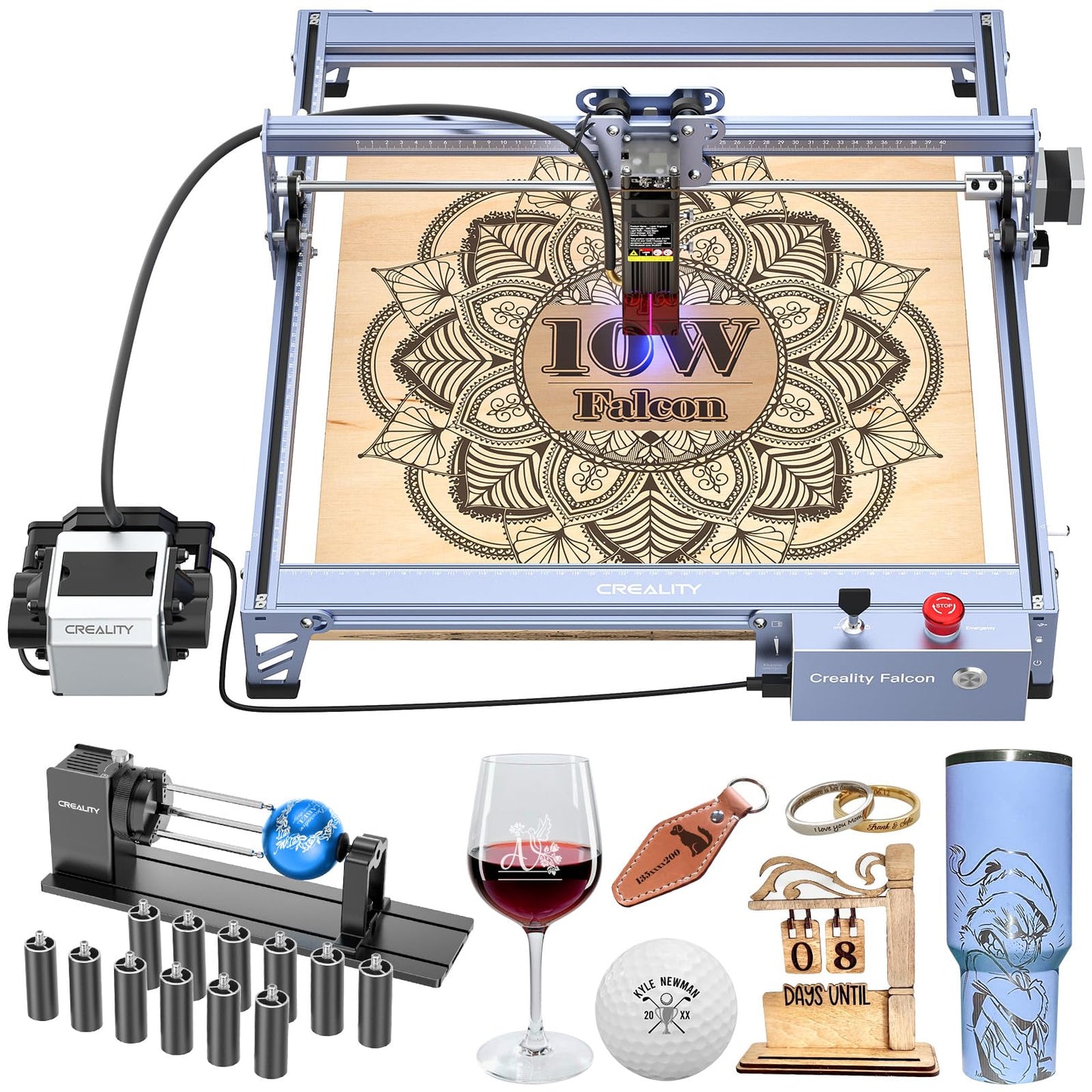 Creality Falcon Pro 10W 3-in-1 Laser Engraving Machine for Multi-Material Crafting