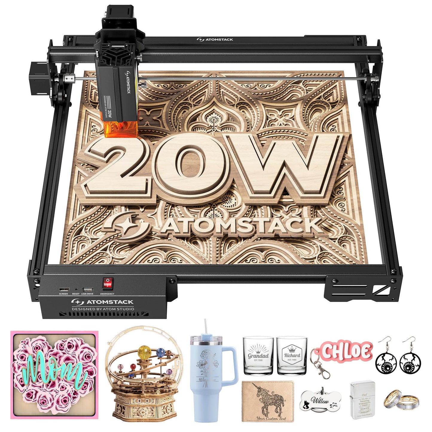 ATOMSTACK A20 PRO V2 20W Precision Laser Engraver for Creative Projects